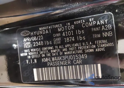 2023 Hyundai Elantra N z USA, uszkodzony, nr VIN KMHLW4AK3PU015349